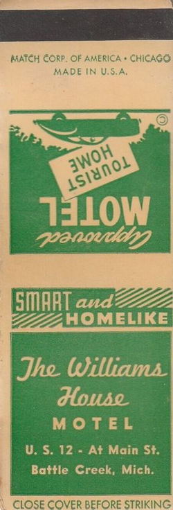 Williams House Motel - Matchbook (newer photo)